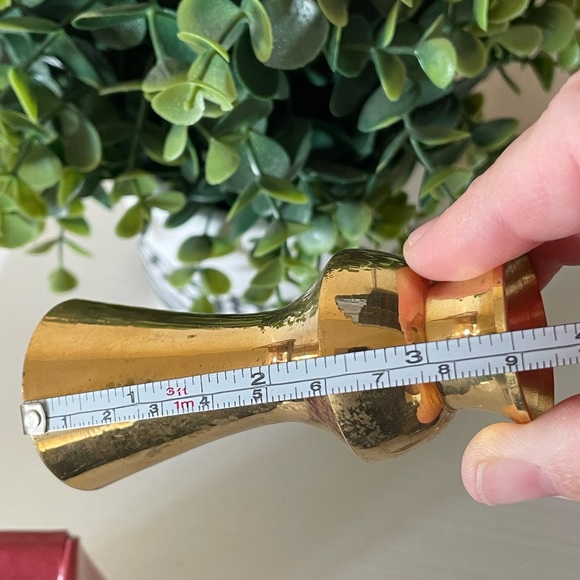 Vintage with box Miniature Brass Bud Vases 3.5” tall Mini vase handcrafted India - Picture 7 of 7